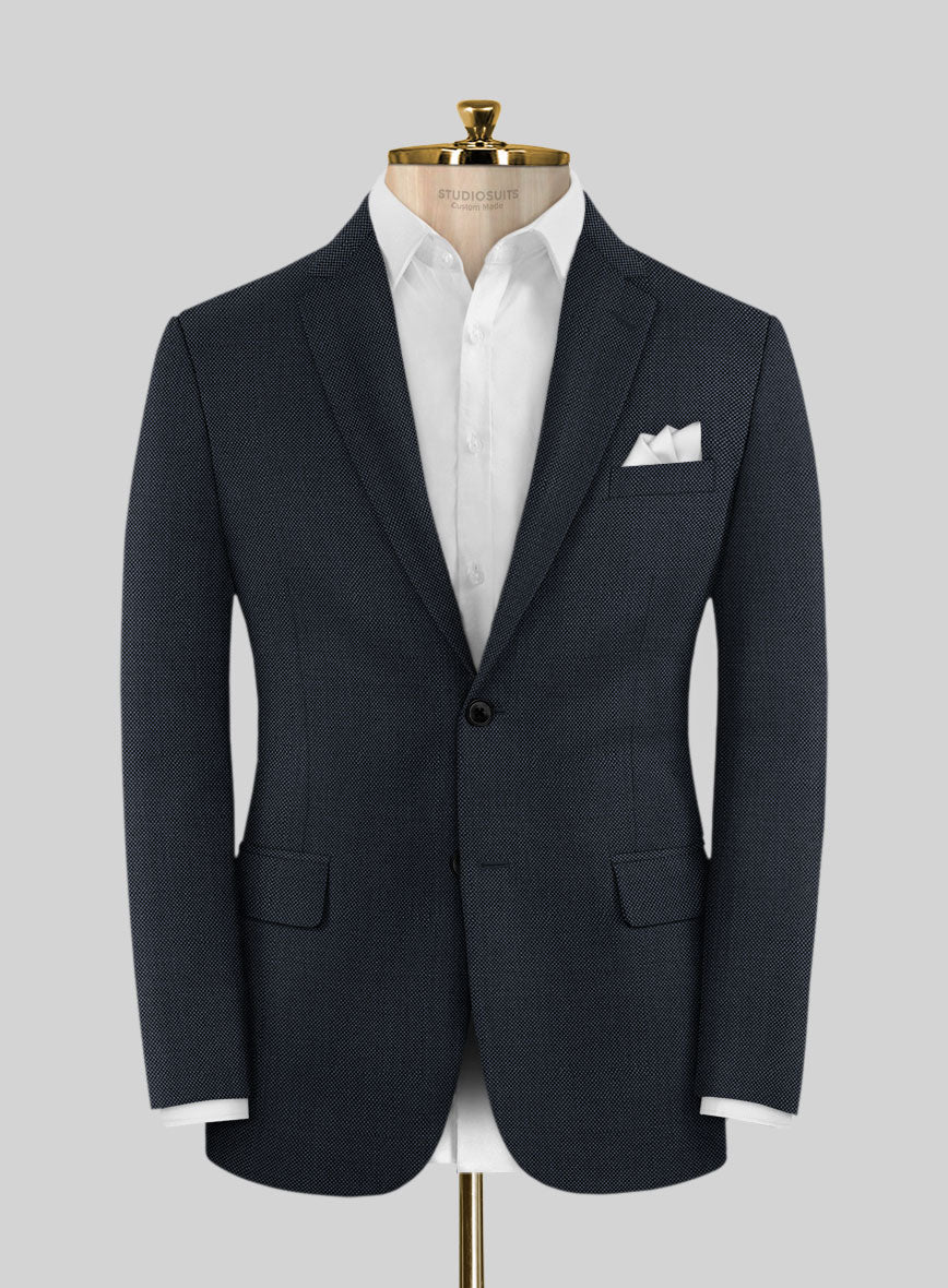 Napolean Blue Birdseye Wool Suit - StudioSuits