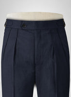 Napolean Bob Weave Blue Wool Highland Trousers - StudioSuits