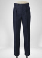 Napolean Bob Weave Blue Wool Highland Trousers - StudioSuits