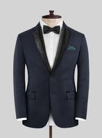 Napolean Bob Weave Blue Wool Tuxedo Suit - StudioSuits