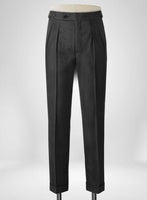 Napolean Bob Weave Gray Wool Highland Trousers - StudioSuits