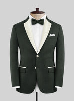 Napolean Bob Weave Green Wool Tuxedo Jacket - StudioSuits