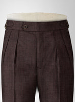 Napolean Bob Weave Rust Wool Highland Trousers - StudioSuits