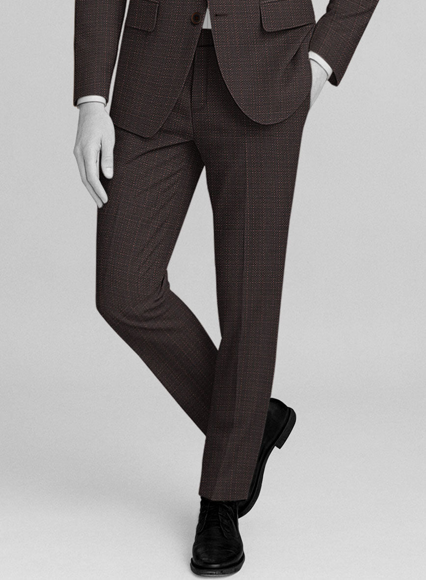 Napolean Bob Weave Rust Wool Pants - StudioSuits