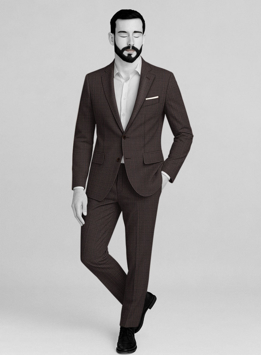 Napolean Bob Weave Rust Wool Suit - StudioSuits