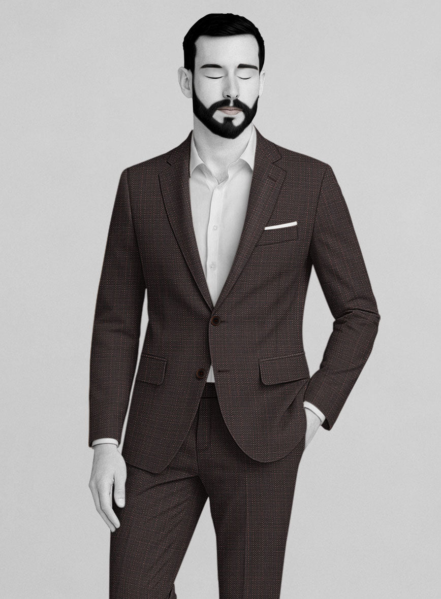 Napolean Bob Weave Rust Wool Suit - StudioSuits