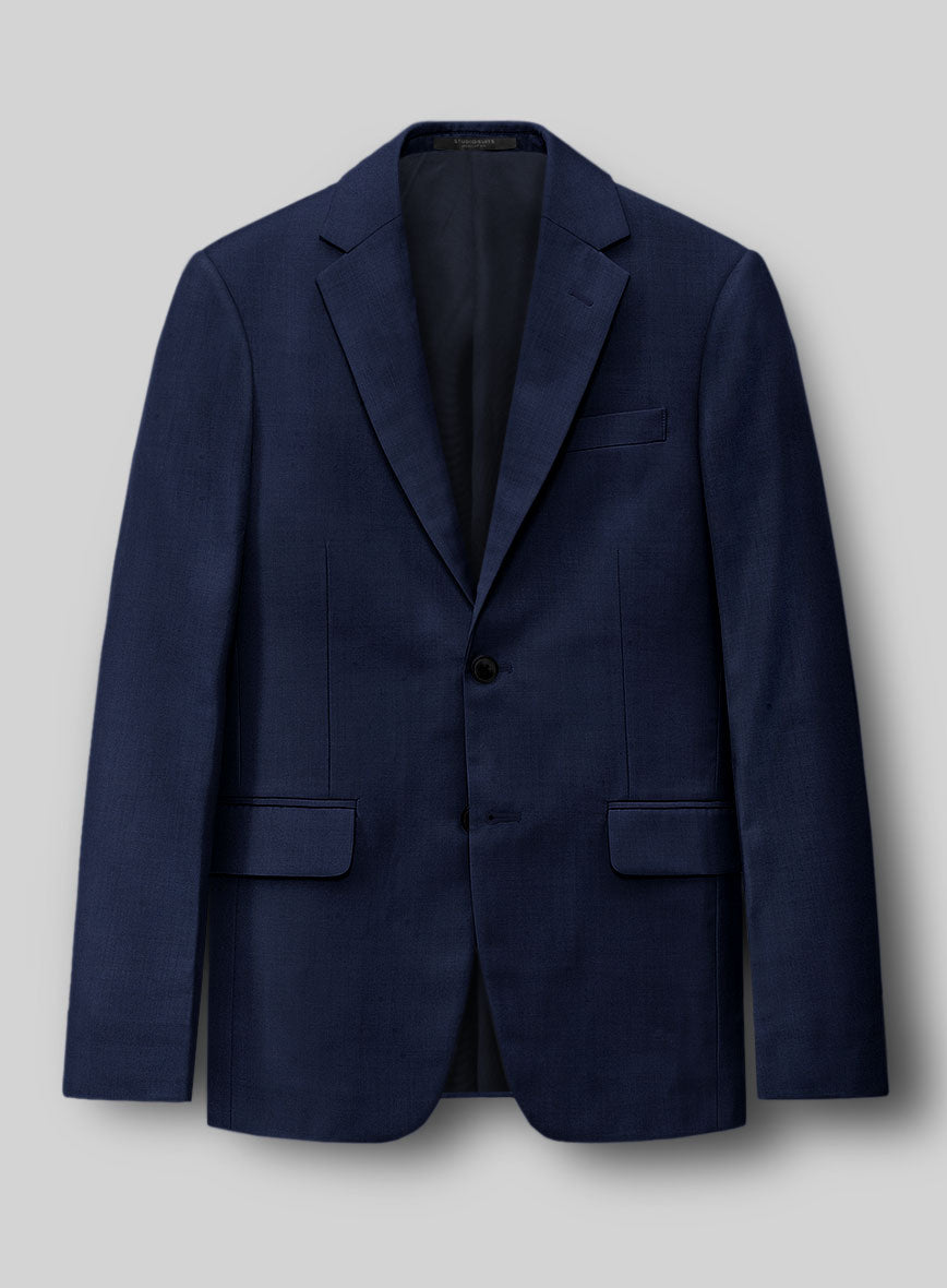 Napolean Bottle Blue Wool Jacket - StudioSuits