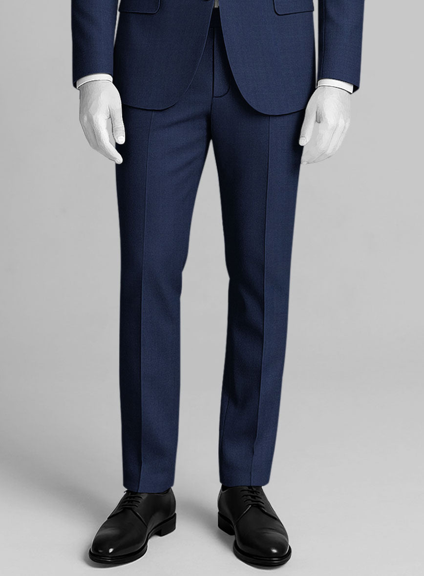 Napolean Bottle Blue Wool Suit - StudioSuits
