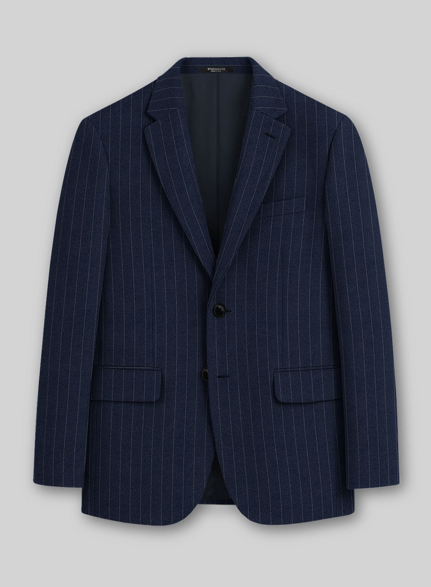 Napolean Broadway Blue Wool Jacket - StudioSuits