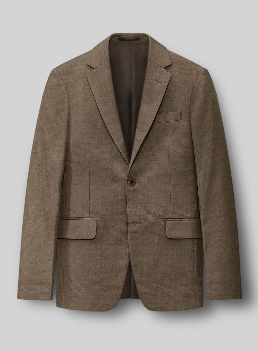 Napolean Brown Wool Jacket - StudioSuits