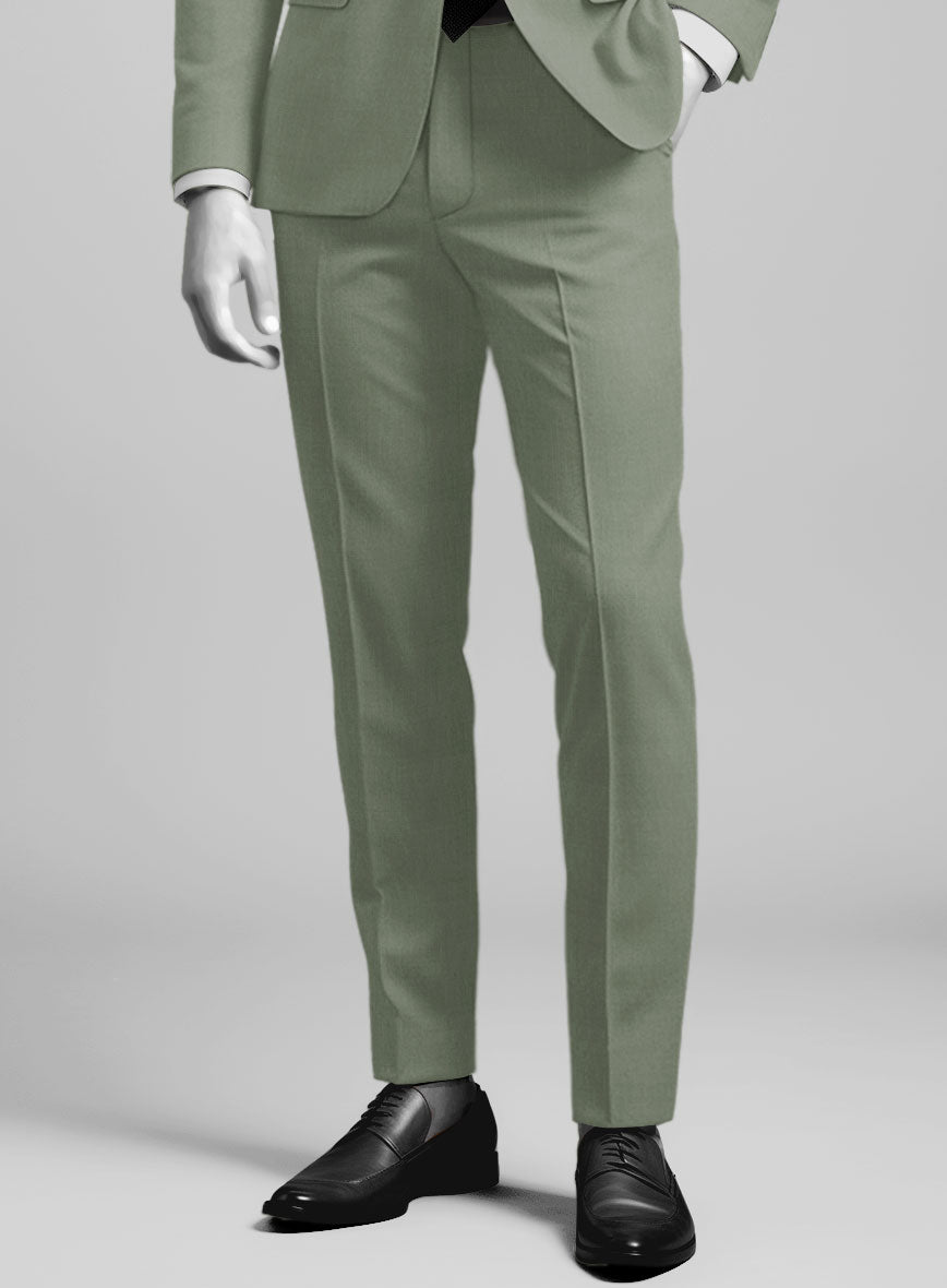 Napolean Cadet Green Wool Pants - StudioSuits