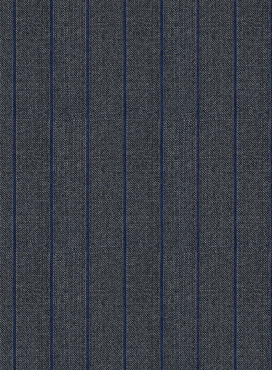 Napolean Calipso Stripe Blue Wool Jacket - StudioSuits