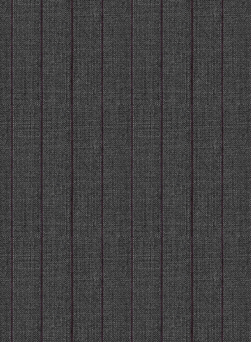 Napolean Calipso Stripe Gray Wool Suit - StudioSuits