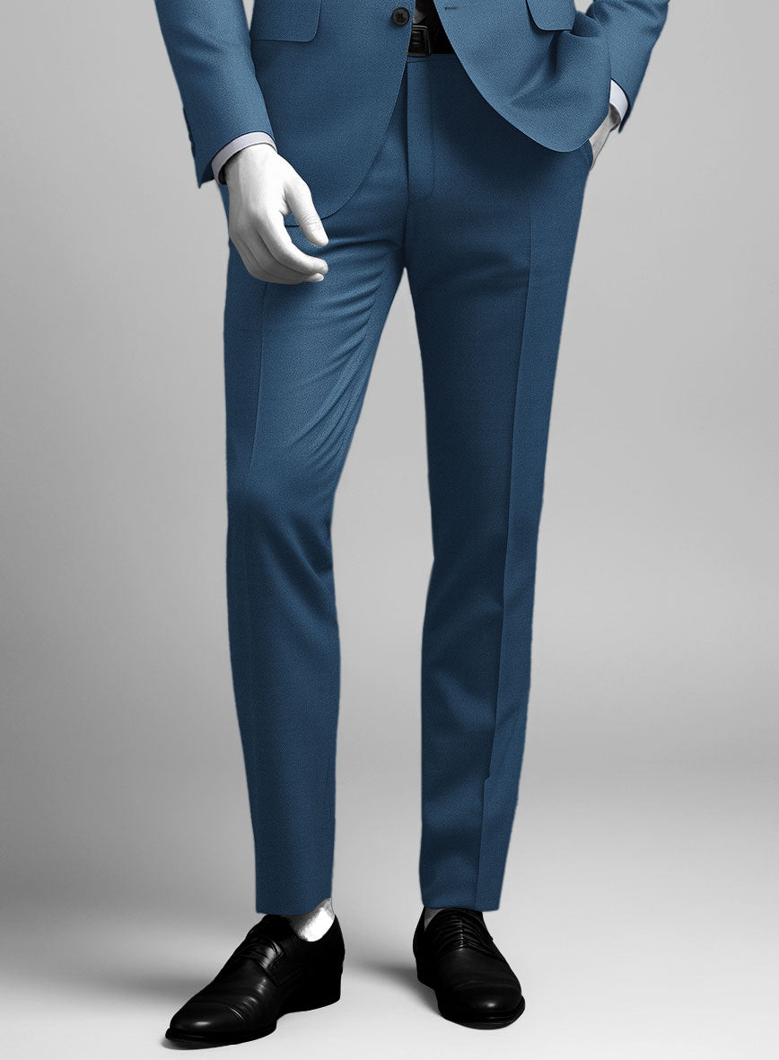 Napolean Casa Blue Wool Pants - StudioSuits