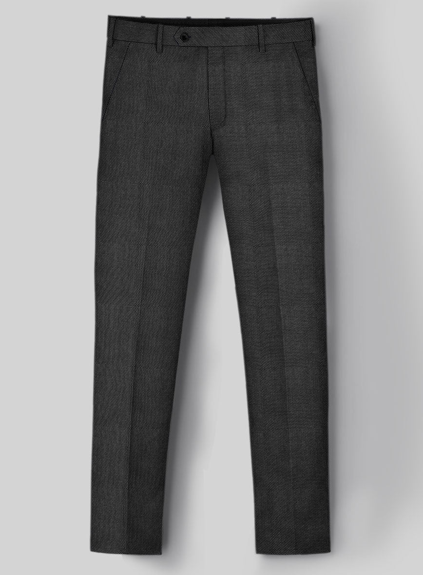 Napolean Cavalry Twill Charcoal Wool Pants - StudioSuits