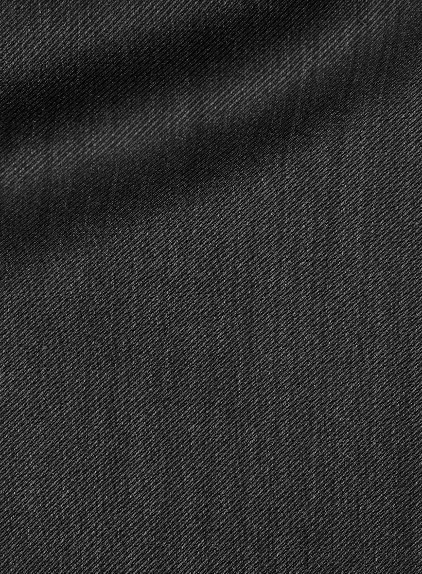Napolean Cavalry Twill Charcoal Wool Pants - StudioSuits
