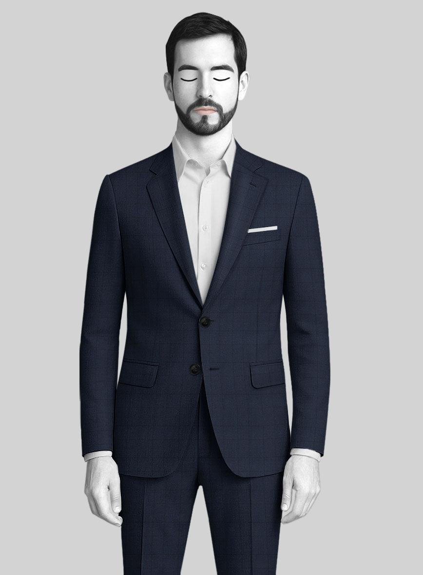 Napolean Classic English Blue Check Jacket - StudioSuits