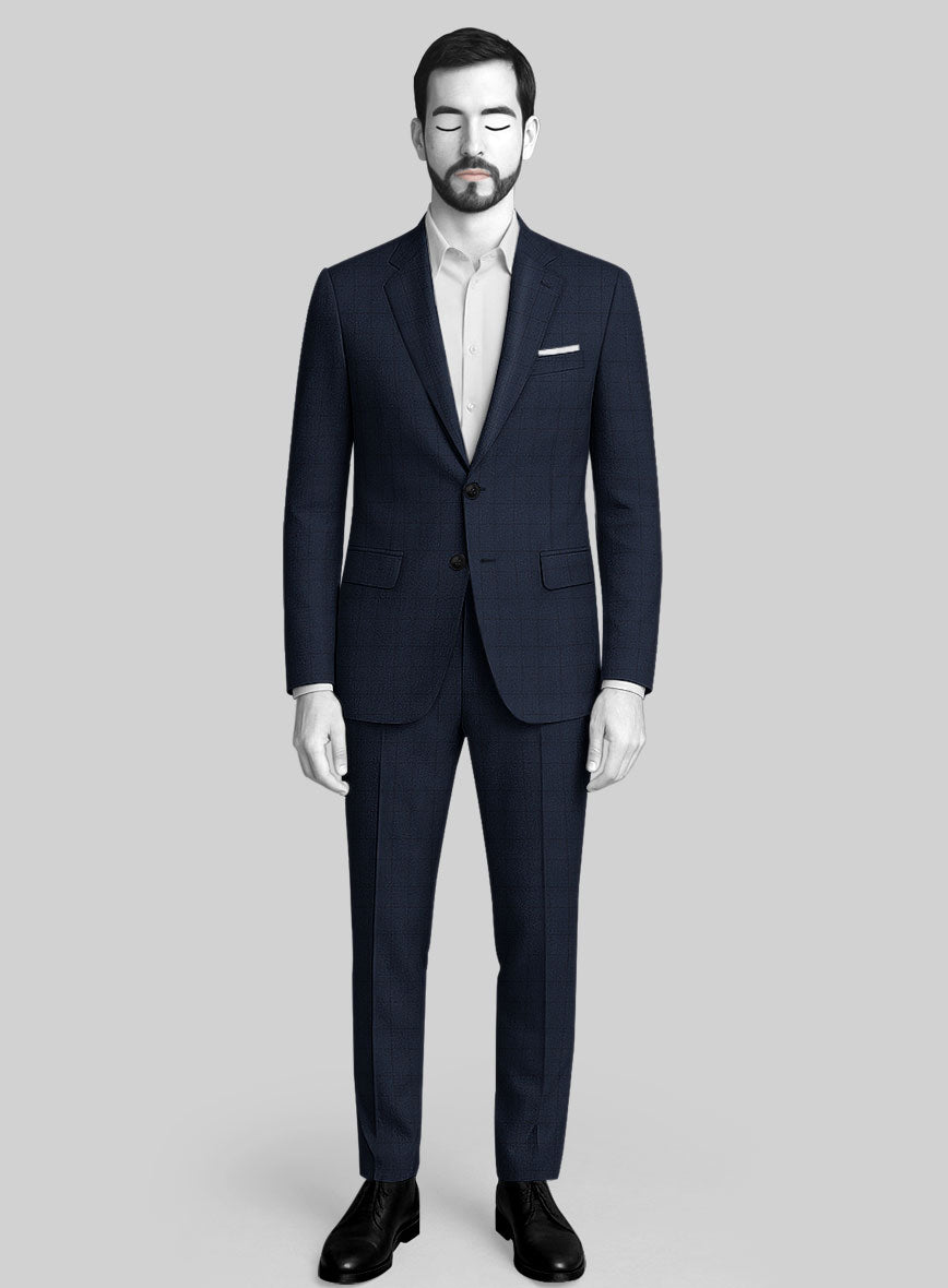 Napolean Classic English Blue Check Suit - StudioSuits