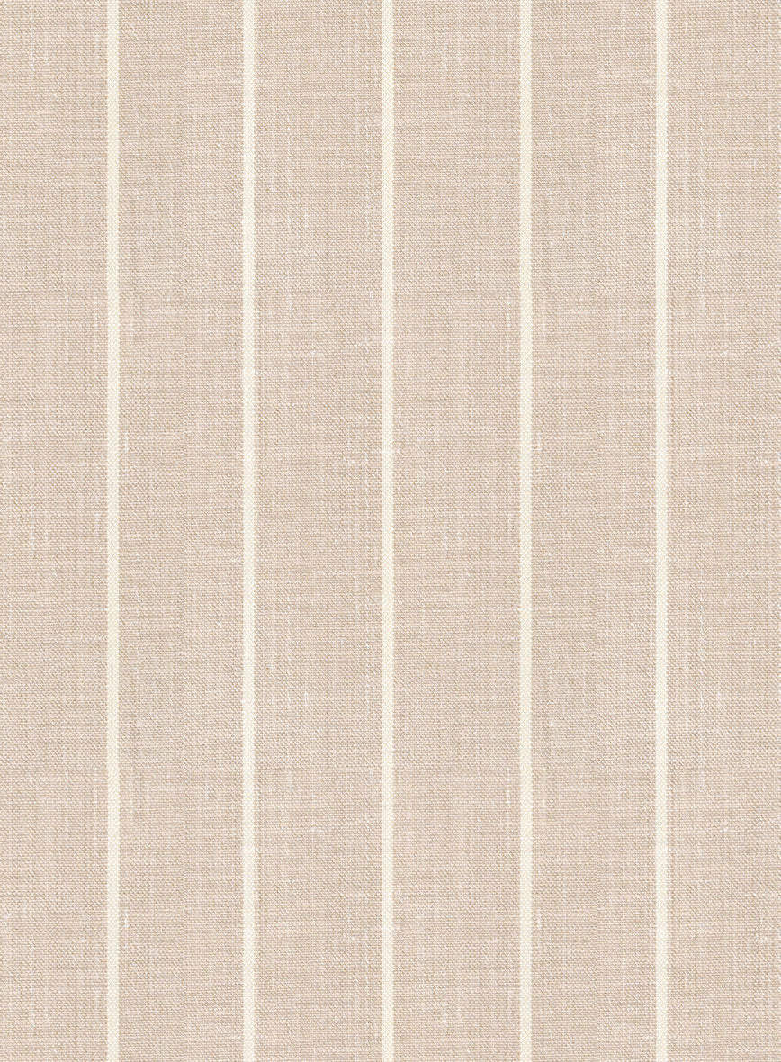 Napolean Como Bar Beige Wool Pants - StudioSuits