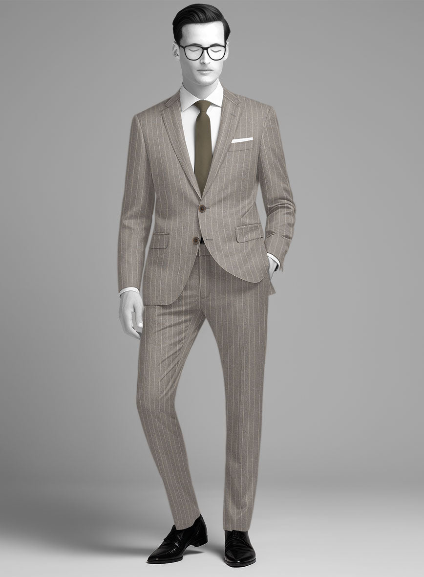 Napolean Como Bar Brown Wool Suit - StudioSuits