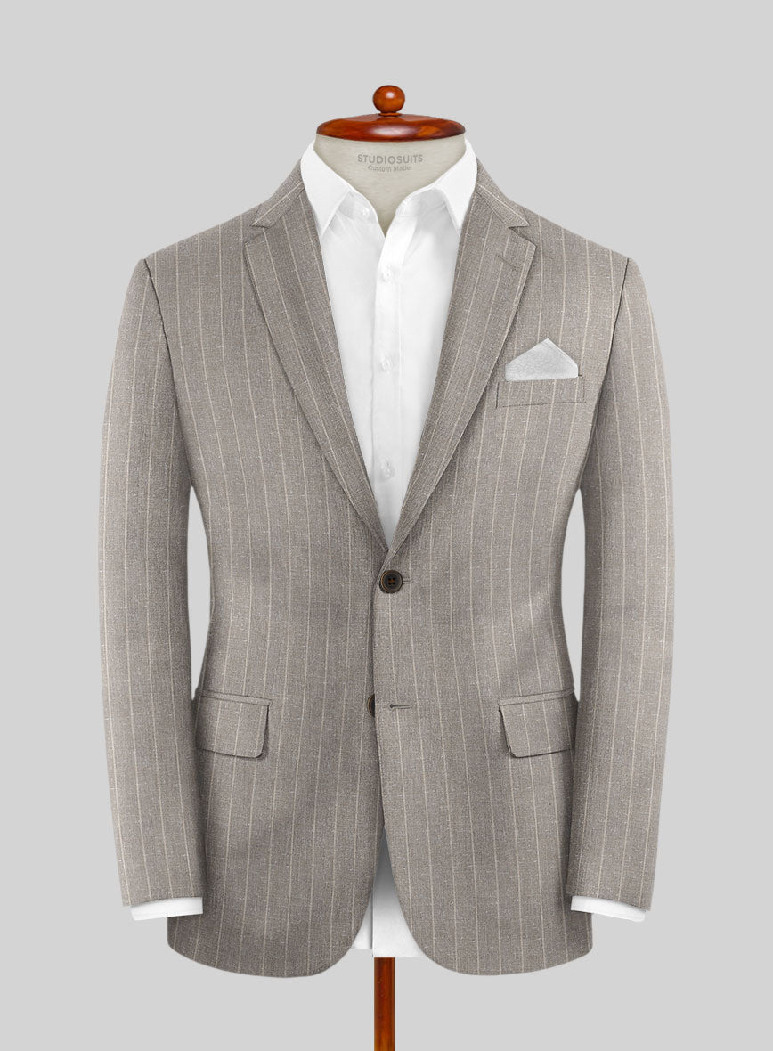 Napolean Como Bar Brown Wool Suit - StudioSuits