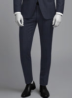 Napolean Como Bar Dark Blue Wool Suit - StudioSuits