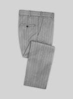 Napolean Como Bar Gray Wool Pants - StudioSuits