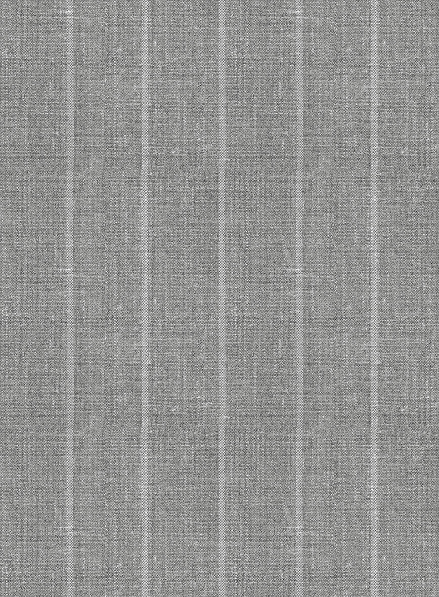 Napolean Como Bar Gray Wool Pants - StudioSuits