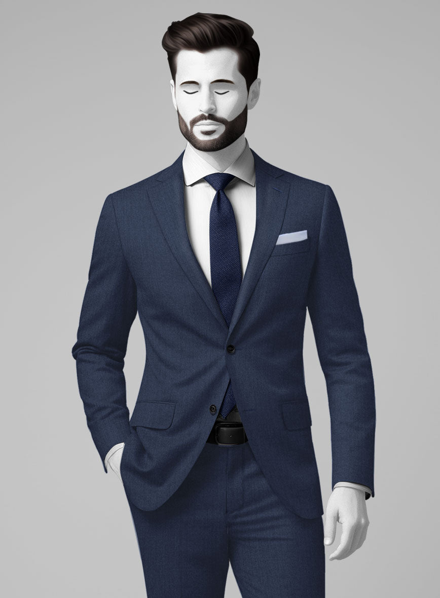Napolean Cosmic Blue Wool Jacket - StudioSuits