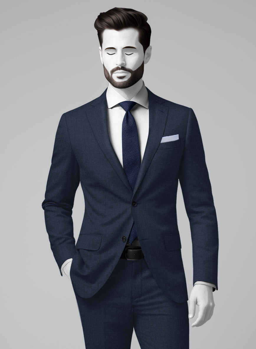 Napolean Cosmic Blue Wool Jacket - StudioSuits