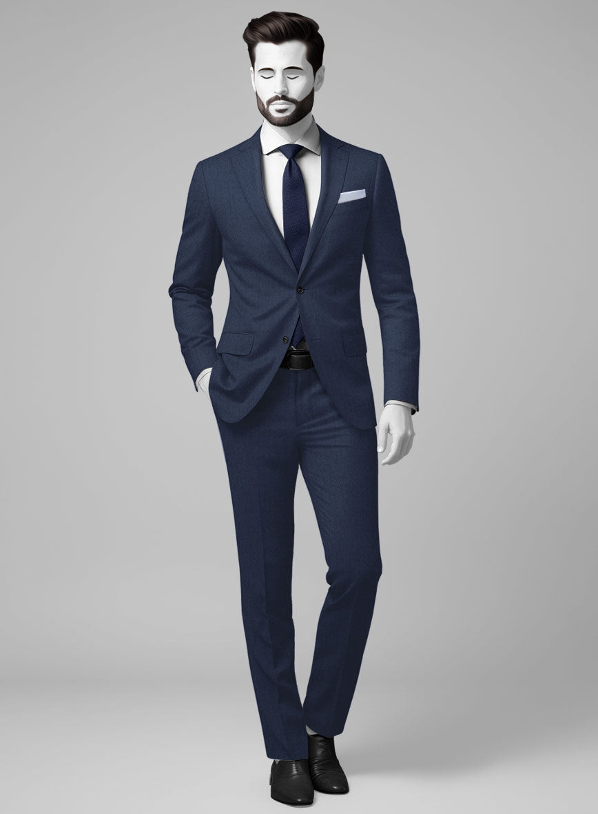 Napolean Cosmic Blue Wool Suit - StudioSuits