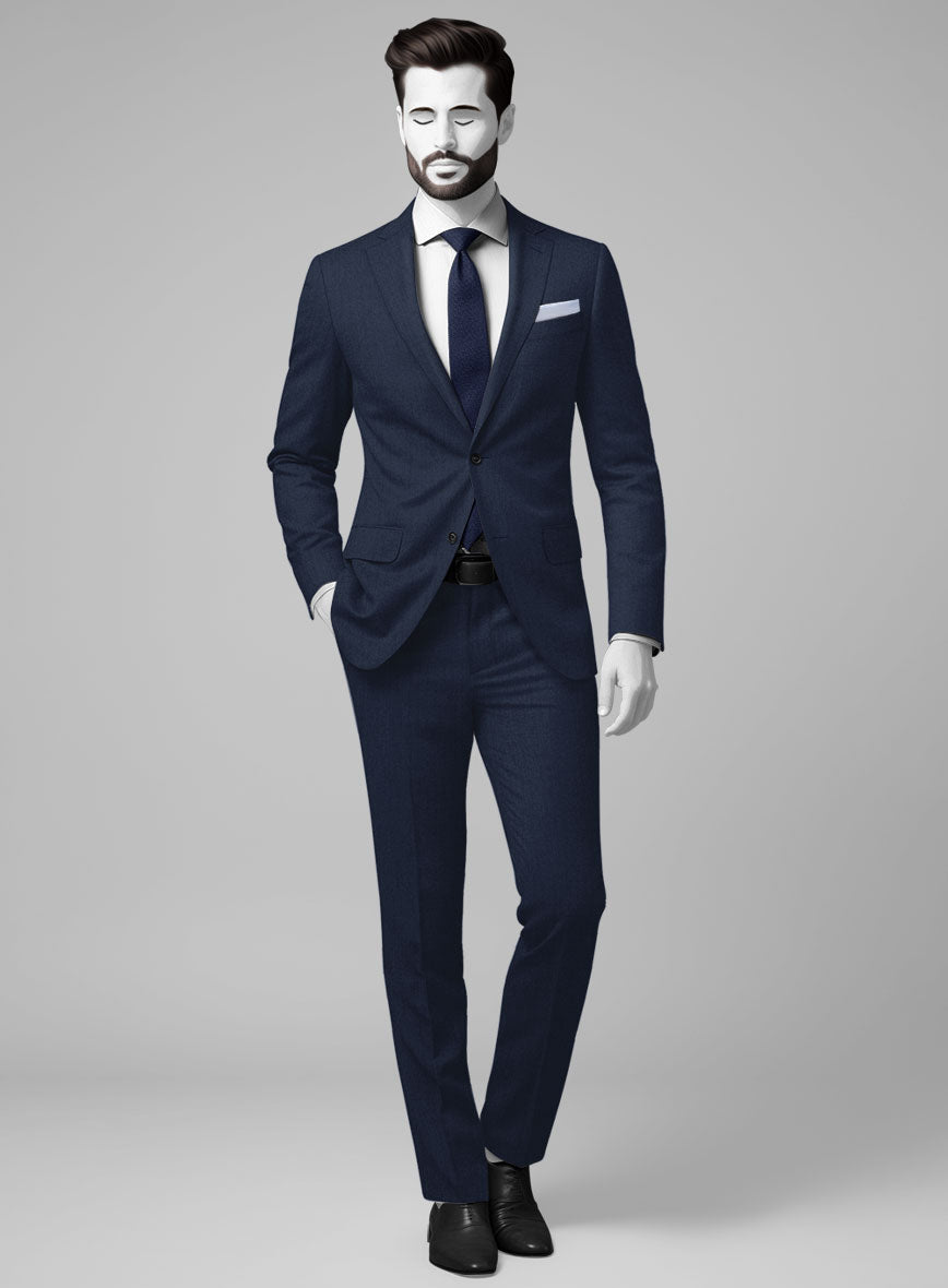 Napolean Cosmic Blue Wool Suit - StudioSuits