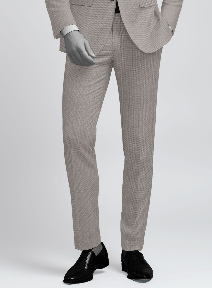 Napolean Costa Mini Houndstooth Brown Wool Suit - StudioSuits