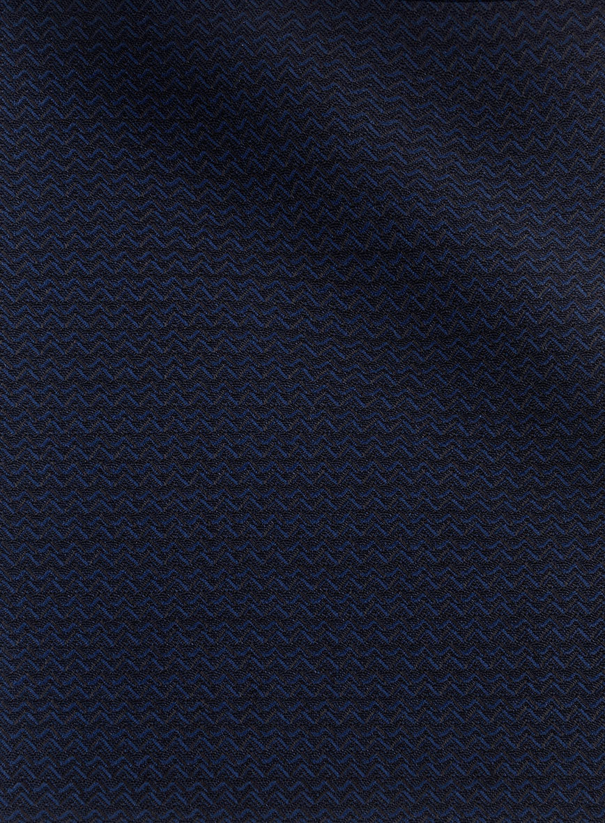 Napolean Dalmoro Chevron Weave Royal Blue Wool Pants - StudioSuits