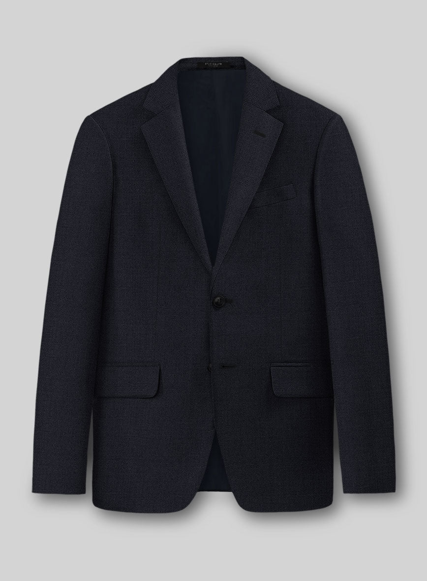 Napolean Dark Blue Wool Jacket - StudioSuits