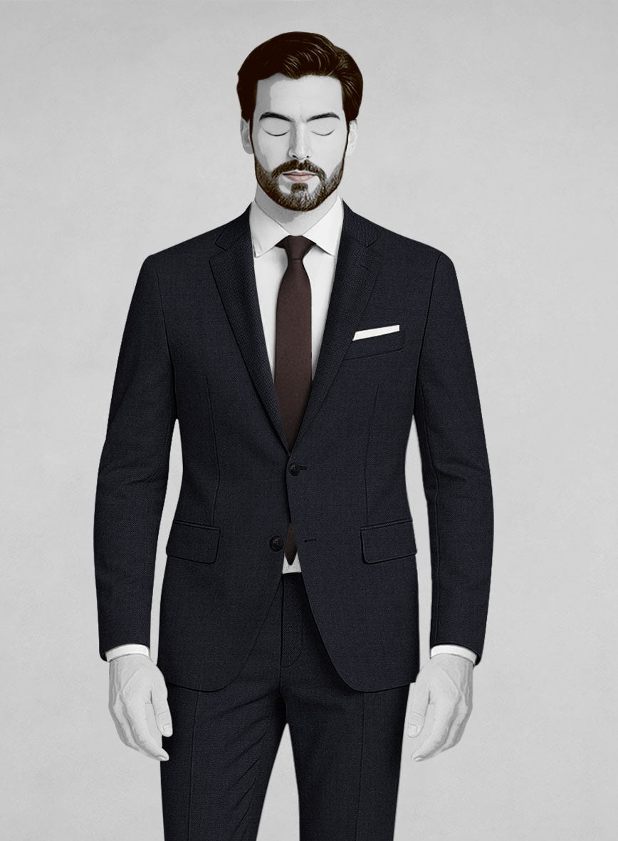 Napolean Dark Blue Wool Jacket - StudioSuits