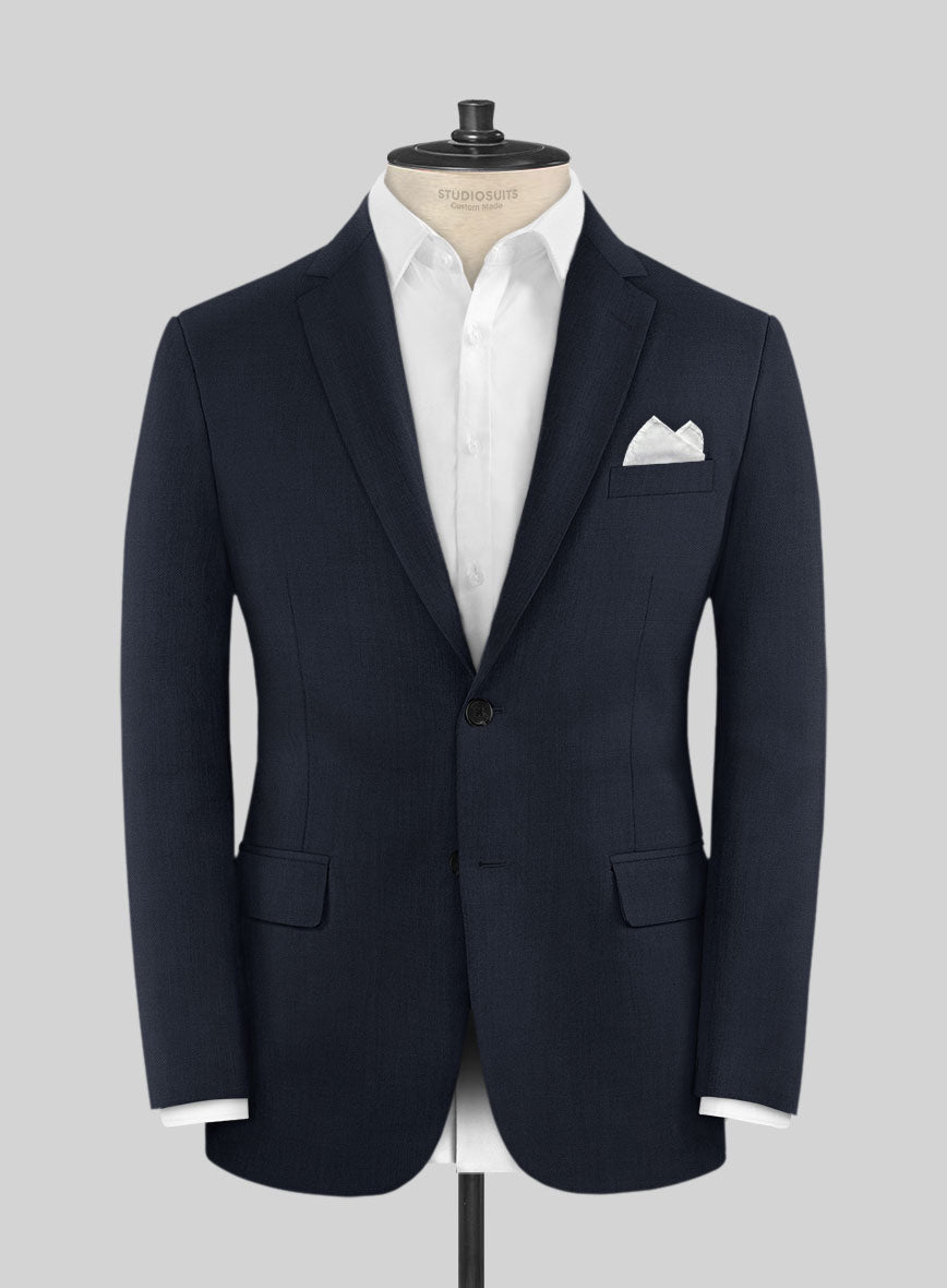 Napolean Dark Blue Wool Jacket - StudioSuits