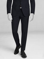 Napolean Dark Blue Wool Pants - StudioSuits