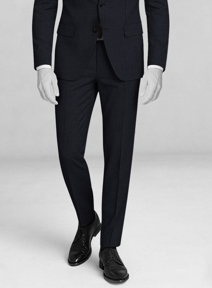 Napolean Dark Blue Wool Pants - StudioSuits