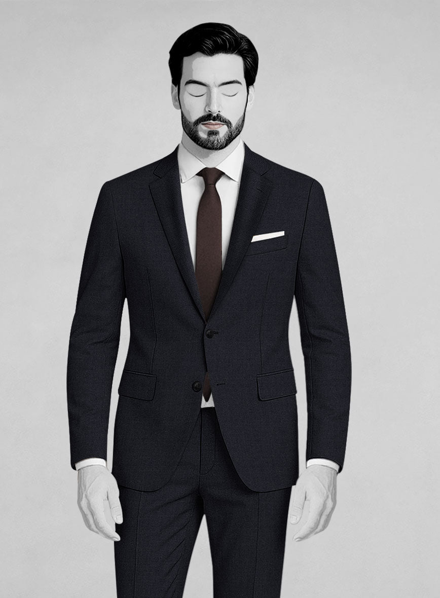 Napolean Dark Blue Wool Suit - StudioSuits