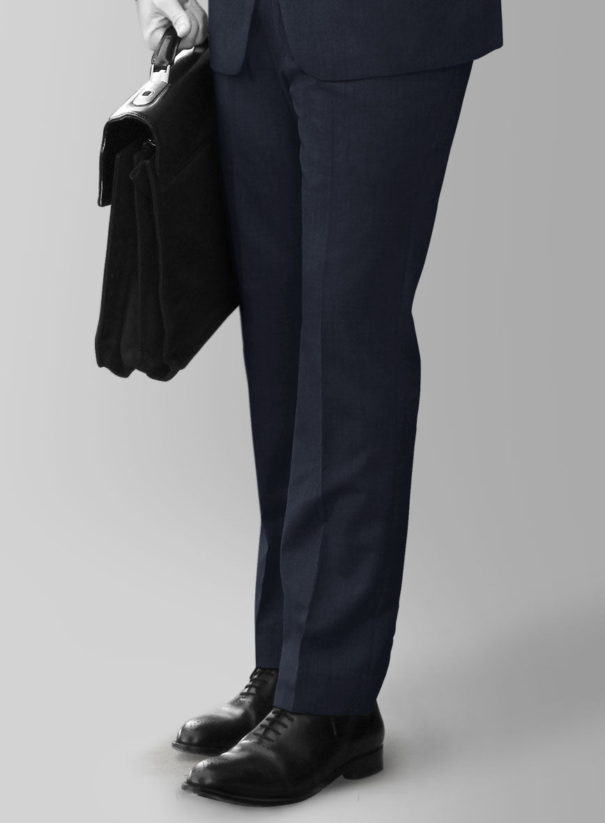 Napolean Dark Blue Wool Suit - StudioSuits
