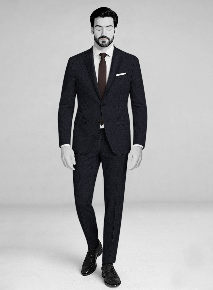Napolean Dark Blue Wool Suit - StudioSuits