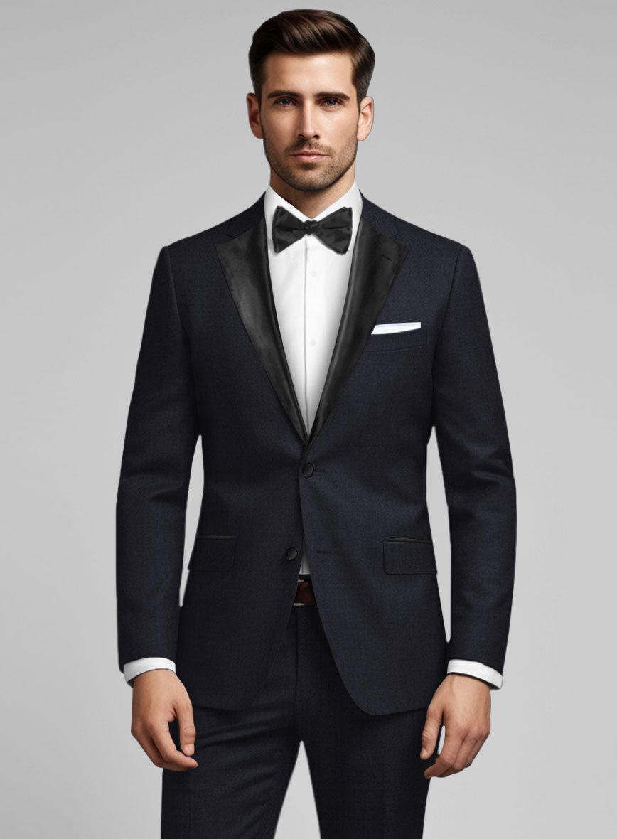 Napolean Dark Blue Wool Tuxedo Suit - StudioSuits