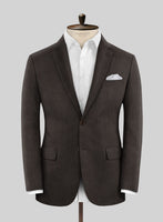Napolean Dark Brown Herringbone Wool Jacket - StudioSuits