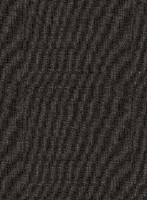 Napolean Sharkskin Dark Brown Wool Pants - StudioSuits