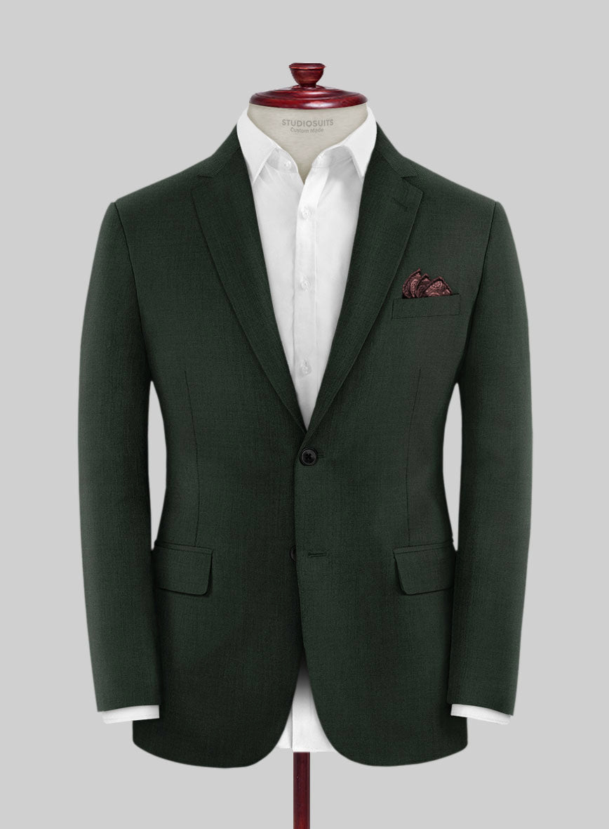 Napolean Dark Green Wool Jacket - StudioSuits