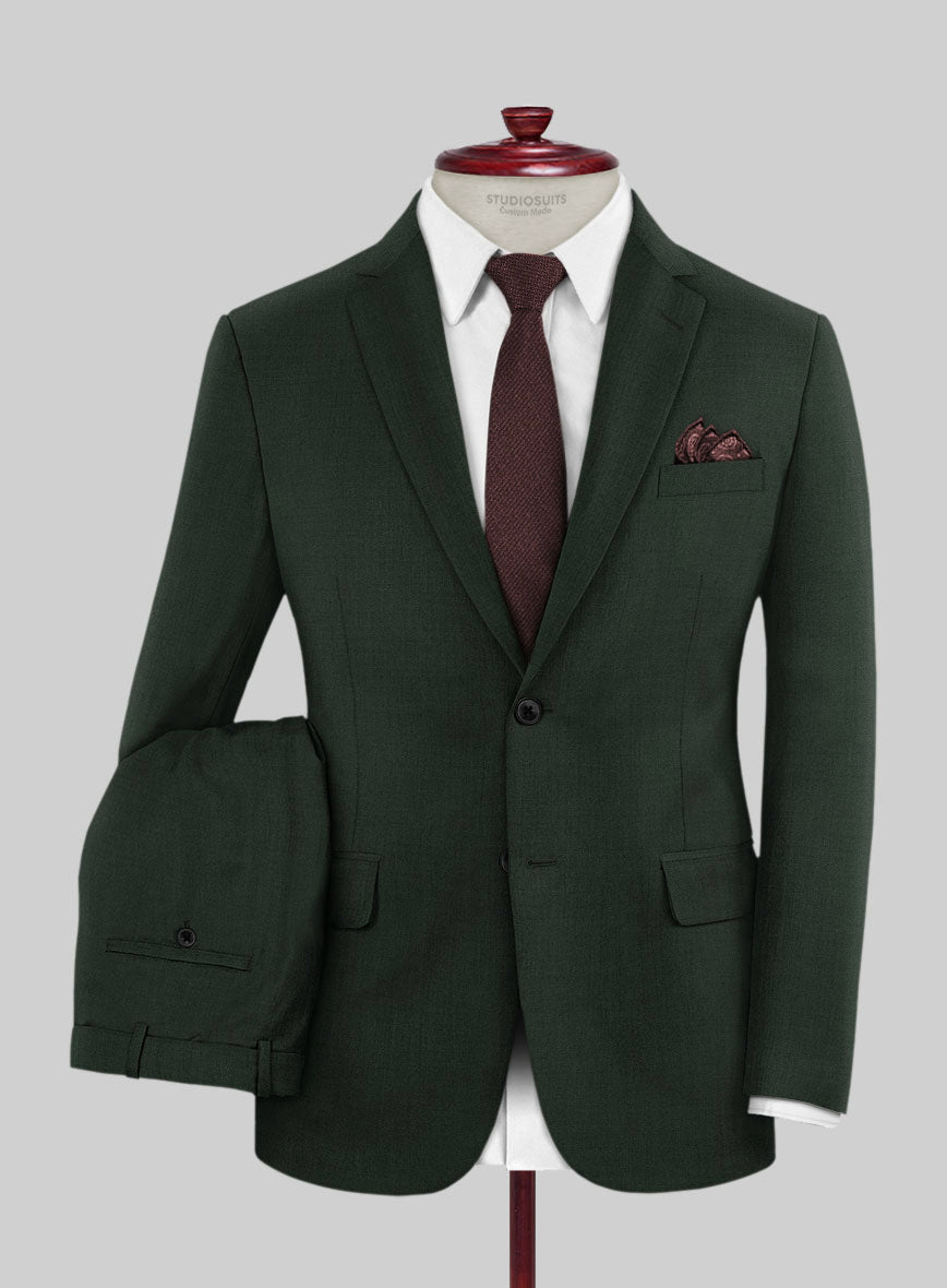 Napolean Dark Green Wool Suit - StudioSuits