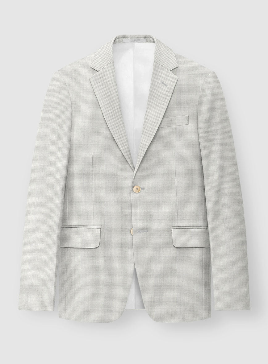 Napolean Delviro Mini Houndstooth Gray Wool Jacket - StudioSuits