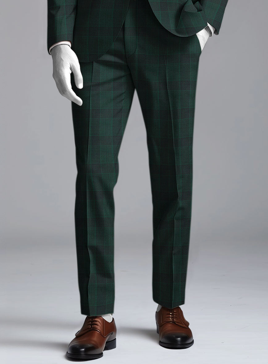 green plaid dress pants mens Napolean Devon Check Wool – StudioSuits Size:US 30W Rachel Allan Light Green #NYCoutfits these plaid pants are