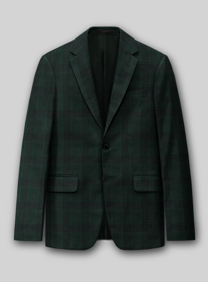 Napolean Devon Check Green Wool Suit – StudioSuits